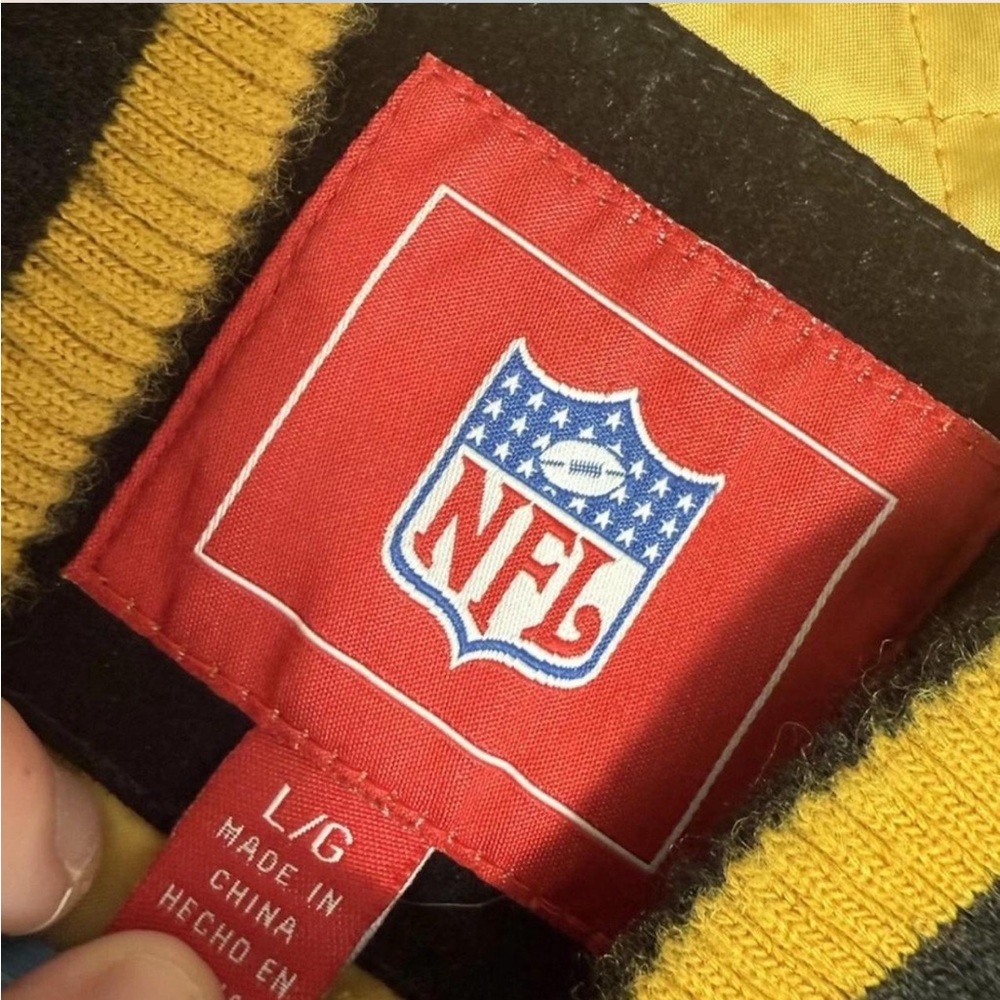 Pittsburgh Steelers Suede Leather Bomber Jacket - Picture 5 of 8